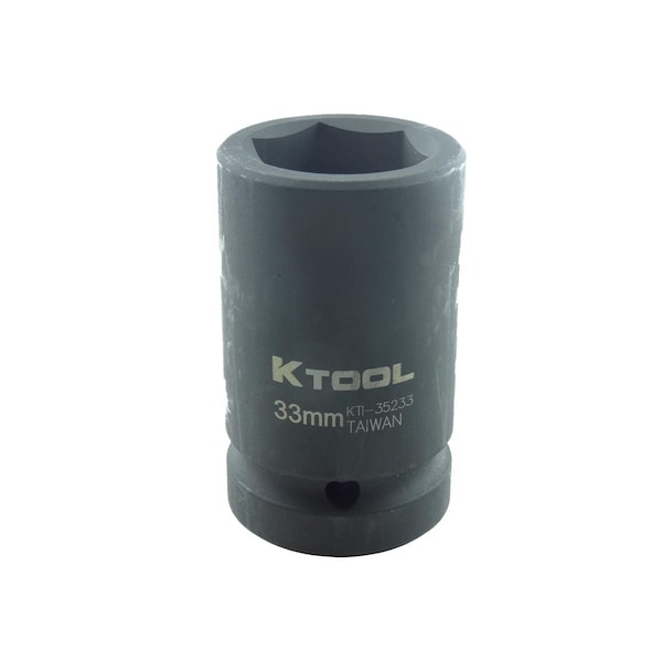 1" Drive, 33mm Size, Metric Socket, 6 Points, Budd Wheel 1" Dr, x 33mm